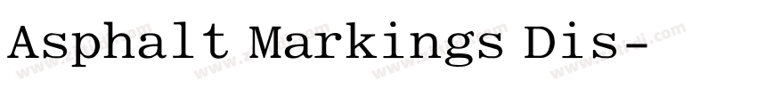 Asphalt Markings Dis字体转换